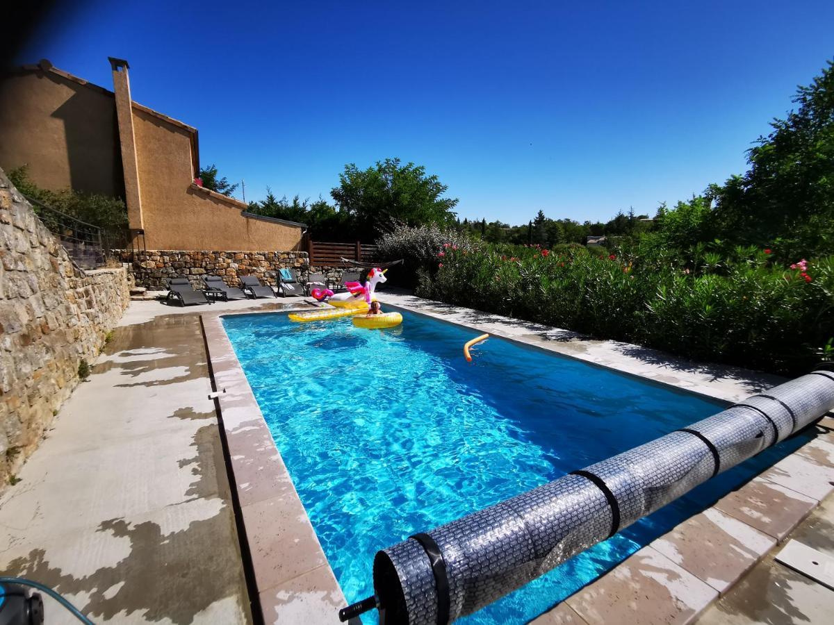 Magnifique gite en pierres 6 personnes avec piscine privee Ardeche plein sud Lablachère Exterior foto