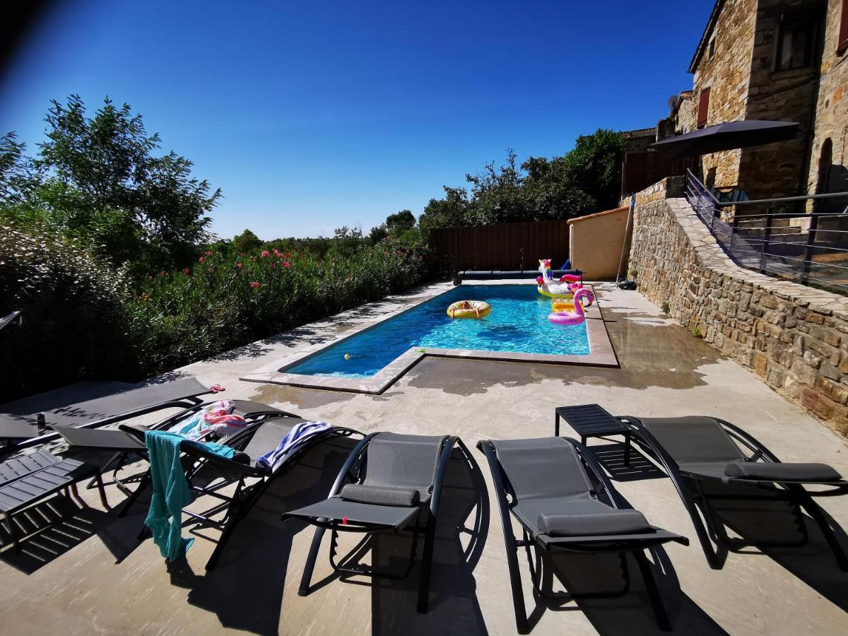 Magnifique gite en pierres 6 personnes avec piscine privee Ardeche plein sud Lablachère Exterior foto