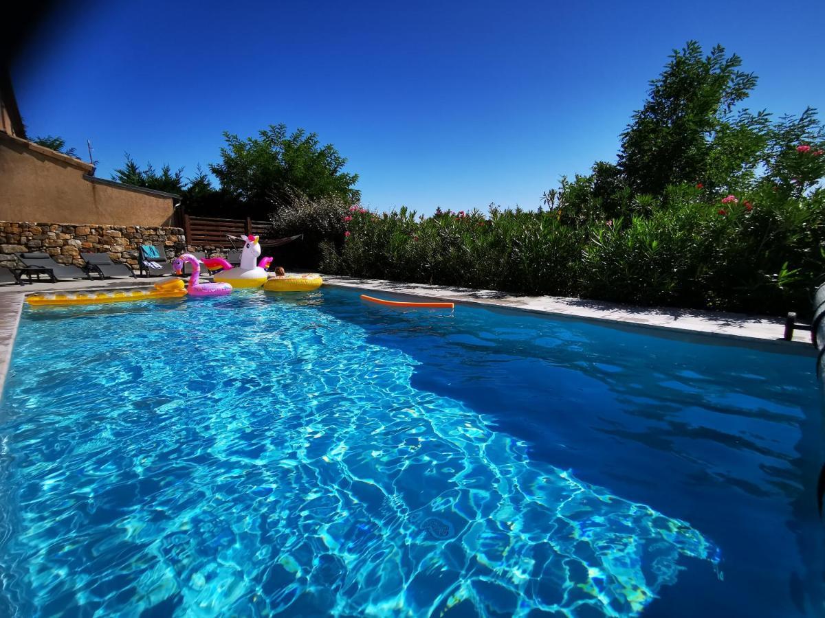 Magnifique gite en pierres 6 personnes avec piscine privee Ardeche plein sud Lablachère Exterior foto